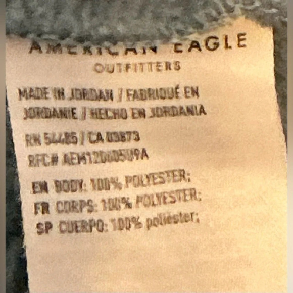 American Eagle Blue 1/4 Zip Pullover, Sherpa - Picture 9 of 9